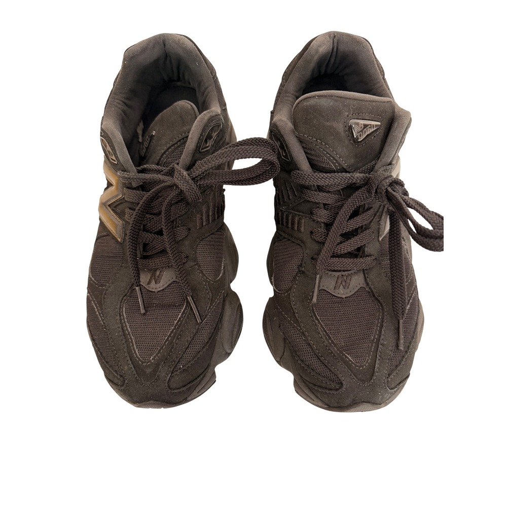 New Balance 9060 Triple Black Suede Mesh Sneakers U9060BPM Mens 12 Womens 13.5